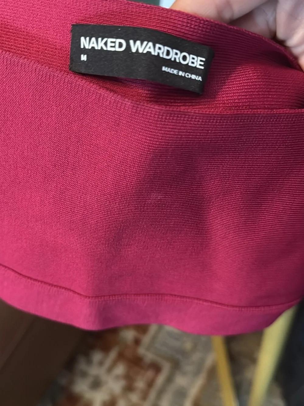 naked wardrobe Hot Pink Square Neck Crop Bralette